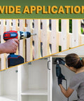 Person using Heavy Duty Modified Truss Head Wood Screws Size 8 X 3/4 Inch for outdoor fencing and indoor projects.