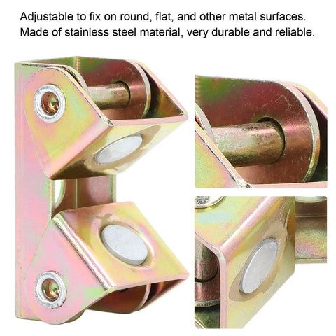 Magnetic V Type Welding Clamp Set Six Piece Stainless Steel Adjustable Fixing Tool Kit For Welding And Positioning On Round Surfaces