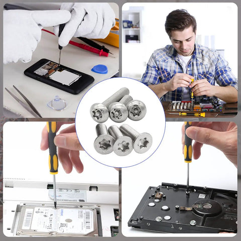 Magnetic Torx Screwdriver Set 12Pcs Pro Grade With T3 T4 T5 T6 T7 T8 T10 And TR8 TR10 Security Bits for electronics repair