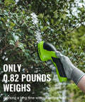 Using Cordless Grass Shear And Shrubbery Trimmer Two In One Handheld Electric Tool with hedge shears on shrub