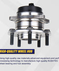 Rear Wheel Bearing And Hub Assembly 512326 2 Pack For Kia Sorento 2011 To 2015 Hyundai Santa Fe 2007 To 2020 Veracruz 2007 To 2012 With 5 Lug ABS Rear Wheel Hub Replacement, front view.