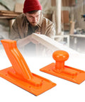 Two Pack Woodworking Push Blocks Safety Push Sticks With Non Slip Textured Grips And Guiding Structure For Table Saws And Router Tables Durable Orange ABS Plastic