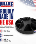 Round Floating Deck Block Pedestals for Pier and Shed Foundations, Heavy Duty Handi Block USA Made, durable recycled plastic support base.