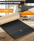 Neoprene Sponge With Sticky Back Foam Rubber Sheet 1/4 Inch Thick By 12 Inch Wide By 54 Inch Long for DIY Builds, detailed view.