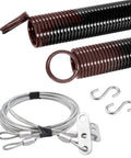 Beefy Heavy Duty Double Looped Garage Door Extension Springs For 7ft High Doors 160 LB Brown With Black Coated Finish No Lubrication Needed