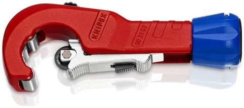 Red and blue TubiX Pipe Cutter With Quick Adjustment One Hand No Fuss Quick Lock For Copper Brass And Steel Cuts