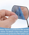 2 Pack Stainless Steel Oval Lash Mirror for Eyelash Extensions 2 Inch Detachable Inspection Mirrors with protective film