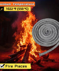 Close-up of rolled gray graphite-fiberglass stove gasket rope, 1/4 in x 118 in, for wood-burning stoves