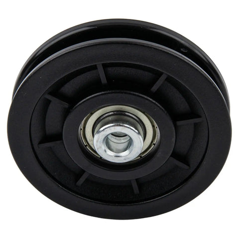 Six Pack Nylon Pulley Wheels With Bearings For Home Gym Cable Machines Quiet Replacement Rollers For Fitness Gear And Garage Doors Smooth Low Noise Cable Movement Durable Set Of 6, black nylon pulley wheel with steel bearing