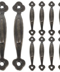 Rustic Zinc Alloy Cabinet Handles Set 10 Pieces For Kitchen Cabinets, Wardrobes And Drawers, Vintage Farmhouse Style Hardware