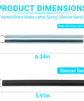 Vented Rotor Brake Lathe Spring Silencer Band Replacement For Ammco 9800 909800 438190 with product dimensions.