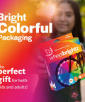 Colorful packaging of RGB LED Bike Wheel Lights For Night Rides 1 Pack, held by person showcasing bright wheel graphics.