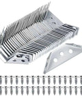 30 Pcs Corner Brackets for Wood and Metal Right Angle Braces with Screws, Stainless Steel Furniture Connectors for DIY Projects