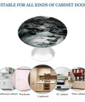 River And Gray Rocks Round 1.1 Inch Hole Center Cabinet Handles Drawer Pulls Solid Stainless Steel With Screws Included For Dresser Bathroom Kitchen Door