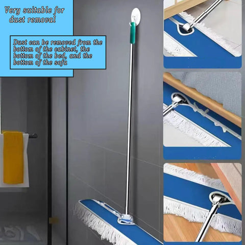 Two Piece 22 Inch Cotton Dust Mop Head Refill Heavy Duty Dry Mop Pads For Hardwood Tile And Laminate Floors compatible with standard frames to wipe out dust.