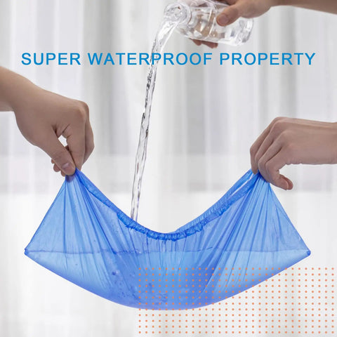 Disposable Shoe Covers Green 50 Count 25 Pairs Waterproof Non Slip Dust Proof Anti Static Tear Resistant with Anti Skid Surface