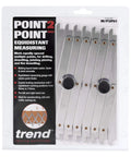 No Sweat Equidistant Measuring Tool For Dialing In Evenly Spaced Marks Smooth Sliding Measure 3.3 To 28 Inches shown packaging with metallic design.