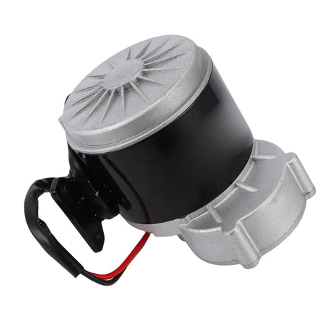 Beefy 12V 500W Gear Reduction Brushed DC Motor With Aluminum Alloy Body And Included Speed Controller, side view