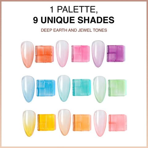 Pro Grade Solid Nail Gel Cream Palette For Nail Art With Ombre And Stamping For Full Coverage 9 Color Set HEMA Free And TPO Free