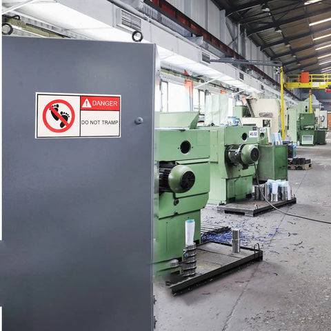 Self Adhesive Warning Sign Stickers PVC Material 2 Pack Multipurpose Eye Catching Reminder For Safety And Equipment In Warehouse Or Factory Easy To Apply Do Not Touch Caution Labels on machinery