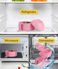 Two Pack Microwave Ramen Bowl Set With Chopsticks And Spoon, 32 Ounce Ramen Cooker in microwave, fridge, and dishwasher