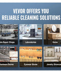 Image showing VEVOR cleaning solutions for Auto Repair Shops, Laboratories, Home, Hardware Stores, Eyewear Stores, Jewelry Showcases.
