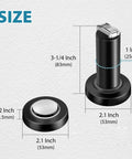 Magnetic Door Stop 2 Pack Heavy Duty Stainless Steel Door Catch and Holder Wall or Floor Mount Black Keeps Doors Open Firmly