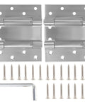 Stainless Steel Spring Door Hinges Double Action Self Closing For Indoor And Outdoor Doors with screws and hex key