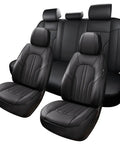 All In One Waterproof Leather Car Seat Cover Set With Nappa Finish Includes Two Front And Three Back Covers Universal Fit