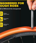 Demonstration of Ultra Lightweight TPU Inner Tube For Road And Gravel Bikes 700x18-32 With 65mm Presta Valve durability test