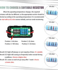 Instruction chart for choosing resistors for Honda VCM Muzzler Harness Disable Kit For 3 5L V6 Engines Replacement For Acura.