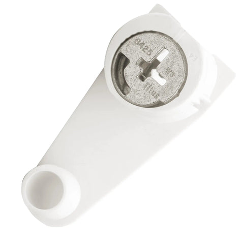 100 Pack Dead Reliable Cam Connectors For 19 Mm Panels With Ridge Drop In Cam Lock Nut Furniture Fasteners White Finish Outrigger version.
