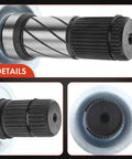 Front Left Driver Side CV Intermediate Shaft For Ram 1500 2012-2018 4WD And 2019-2020 4WD With 5 Lug Wheels Direct Fit Bolt Right In Durable Aftermarket Replacement Part For Smooth Operation. Steel splined end and shaft details