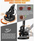 Heavy Duty Rock Solid Electric Drywall Sander With Swish Vacuum Dust Extractor And Variable Speed Dial Plus Killer Led Job Light showing removable chassis edge and pivoting head features.