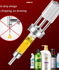 Zero Fuss Heavy Duty Pneumatic Paste And Liquid Filling Machine With 40 Liter Hopper showcasing anti-drip design for liquid filling.