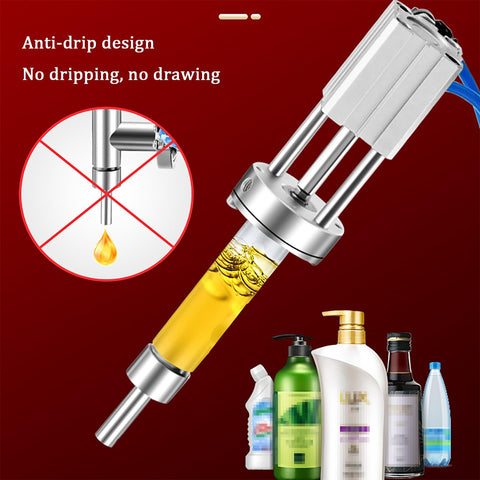 Zero Fuss Heavy Duty Pneumatic Paste And Liquid Filling Machine With 40 Liter Hopper showcasing anti-drip design for liquid filling.