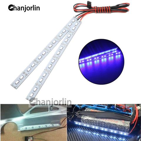 24 LED Aluminum RC Car Chassis Light Strip For 1 8th 1 10th 1 16th Scale Trucks And Buggies in blue light