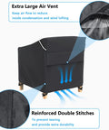 2 Pack Waterproof Patio Chair Covers For Outdoor Furniture Heavy Duty 600D All Weather Protection with air vent and stitches