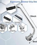 Ergonomic Weed Eater Handle Grip For Trimmers With Adjustable Position And Bracket Clamp Upgrade Easy Install silver metal view