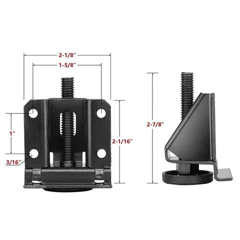 Beefy Heavy Duty Furniture Leveling Feet With Lock Nuts 3/8-16 Shaft Adjustable Table Leg Levelers For Cabinets, Workbenches, Shelving Units And More, 8 Pack