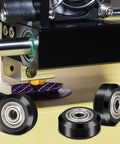 16 Piece POM Pulley Wheel Set For 3D Printers With 625zz Plastic V Slot Bearings And Linear Bearings Compatible With Creality CR10 Ender 3 Anet A8 Printers Black, 24mm