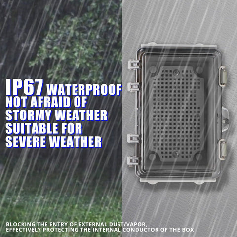 Clear Outdoor Waterproof Electrical Box IP67 ABS Plastic Small Project Enclosure With Hinged Transparent Cover