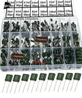 Capacitor Kit For Electronics Enthusiasts, Metalized Mylar Polyester Film Capacitors Assorted 0.22nF To 470nF, 100V, 660-Piece Box Set