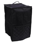 Heavy Duty Ice Cream Maker Cover Full Coverage Shield Keeps Dust Debris And Pet Hair Off Your Machine, black quilted fabric.