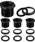4 Pack Thread Protector Kit 1/2-28 To 5/8-24 Thread Reducer With Crush Washers And Sealing Washers Includes 4 Black Steel Adapters And Replacement Washers For Worn Or Damaged Threads, black steel adapters and washers