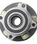 Front view of Front Wheel Hub and Bearing Assembly 2 Piece Set for Mitsubishi Lancer 2008 2015 Left and Right Replacement Kit