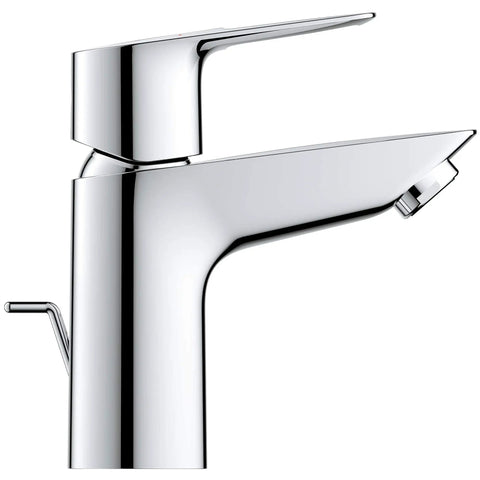 BauLoop Single Handle Bathroom Faucet With 1.5 GPM Flow Chrome Finish And Ceramic Cartridge Includes Waste Drain Stainless Flex Lines