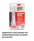 Adhesive Sealant 5200 Fast Cure package for Boats & RVs, 1 fl oz tube, White, Permanent Waterproof Polyurethane Bond and Sealing