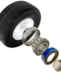 Heavy Duty Front Wheel Bearing And Seal Rebuild Kit For Husqvarna 539105525 showing components and tire detail.