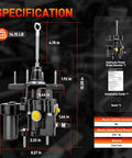 Diagram showing specifications of Beefed-Up Hydraulic Power Brake Booster For Ford Super Duty F250 F350 F450 F550 2011-2016 6.2L 6.7L V8 And 6.8L V10 Engines Replaces BC3Z2005A DC3Z2005B DC3Z2005C Heavy Duty Truck Upgrade.